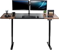 Vista 40 de VIVO DESK-KIT-E2B1B - Escritorio eléctrico de pie con motor doble, ajuste de altura de memoria, serie E2B, marco negro superior negro, DESK-KIT-E2B1B