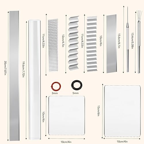 Miniatura 2 de Herramientas de corte de arcilla polimérica, Pasador de rodillo acrílico, Cortadores de arcilla flexible de 5 piezas, Cortadores de cerámica Kit de