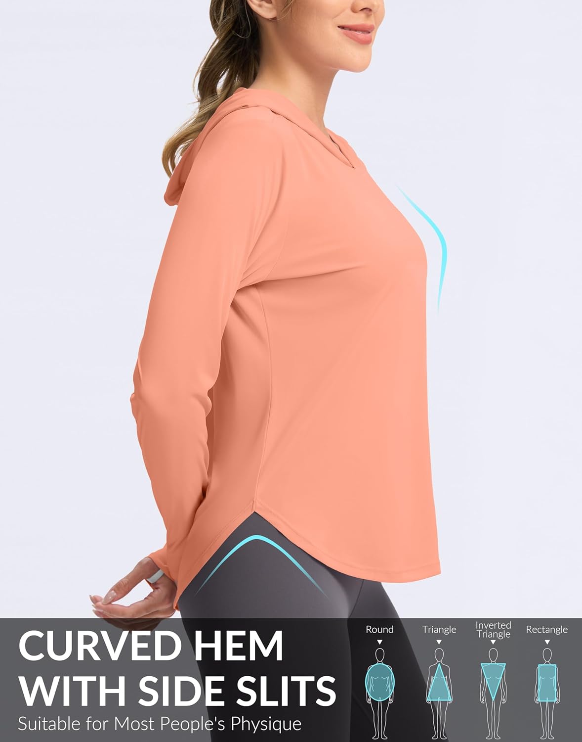 G Gradual Women's UPF 50+ Sun Shirt with Hoodie Long Sleeve UV Protection Shirts Lightweight Hiking Fishing Shirts for Women - Image 5