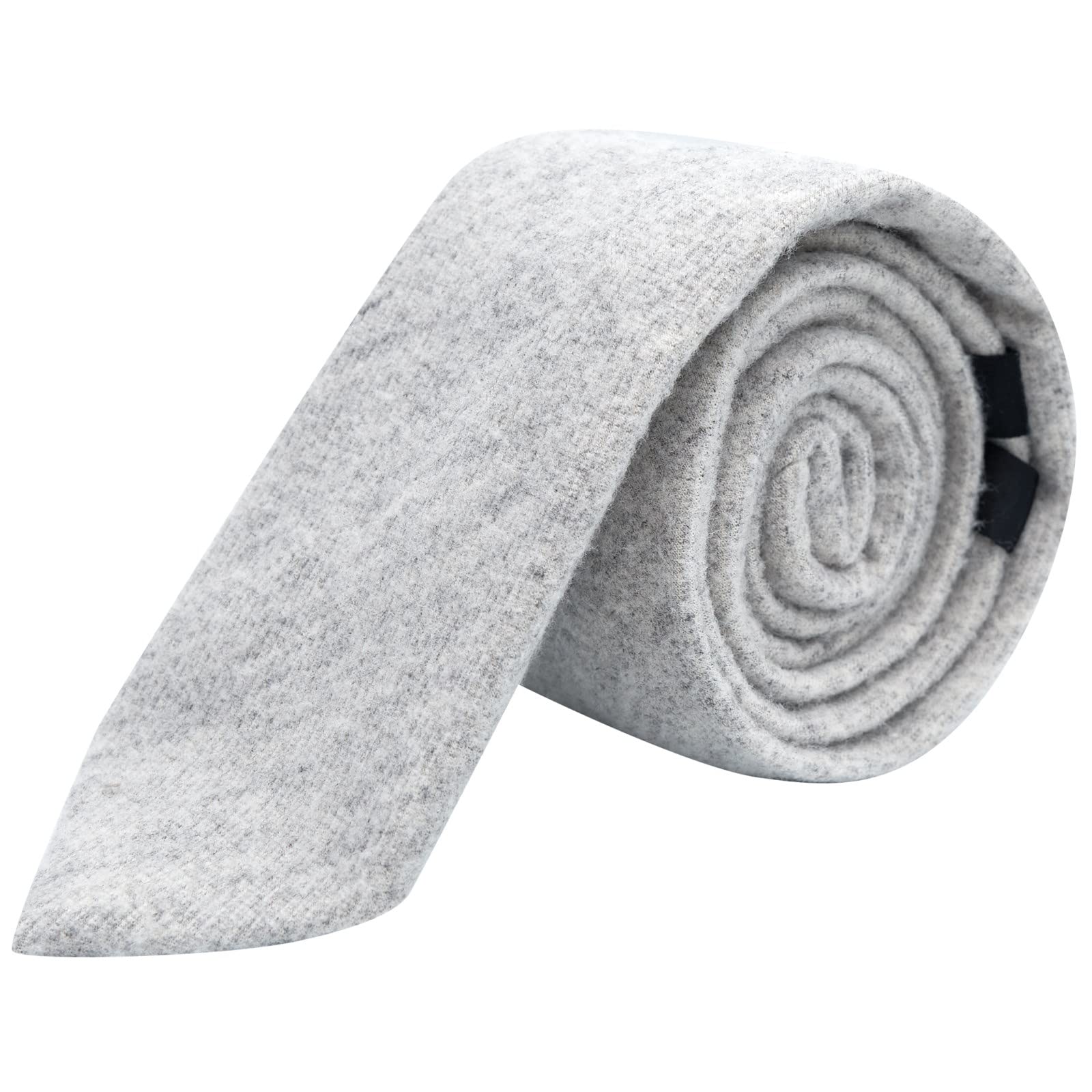 King & Priory Light Grey Donegal Tweed Tie