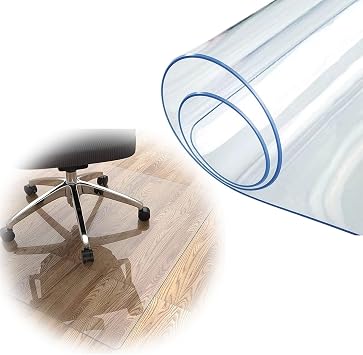 Chair Mat for Hard Floors, Custom sizes, Transparent PVC Chair Mats, Carpet Floor Protector, Office Home Clear Chair Mat Anti-Slip Waterproof, 0.15 cm Thick Color Frosted