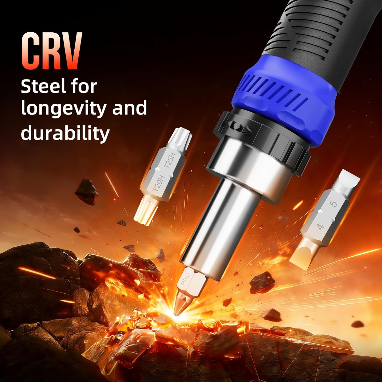 SHARDEN 26-in-1 Ratcheting Screwdriver Set Multi Ratchet Screwdriver Multi Screwdriver Tool Kit with 12 Double Ended CRV Bits Phillips Slotted Torx Hex Portable Tool for Home Bike Computer Repair