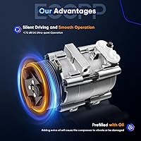Vista 6 de ECCPP Compresor de Aire Acondicionado 1997-2001 para Ford E-150 4.6L Ford E-250 5.4L 1997-2002 para Ford Expedition 4.6L