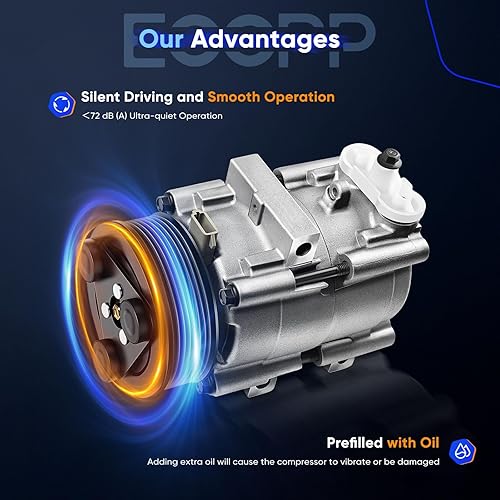 Miniatura 5 de ECCPP Compresor de CA 1997-2001 para Ford E-150 4.6L Ford E-250 5.4L 1997-2002 para Ford Expedition 4.6L