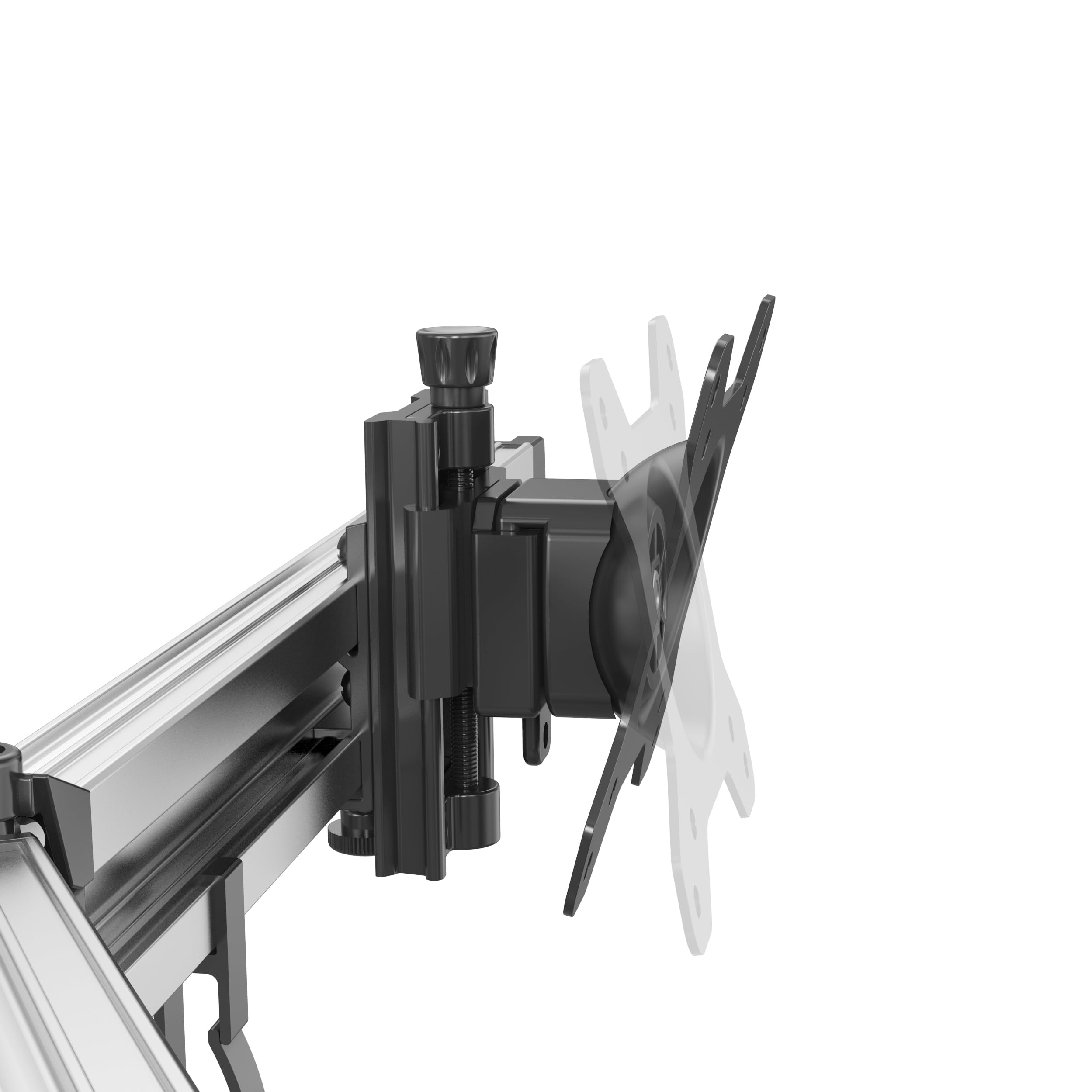 HFTEK - Braccio monitor da scrivania quattro staffa di supporto per 4 schermi da 15" a 27" con VESA 75/100 (MP240C-N)