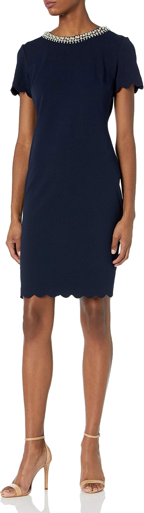 karl lagerfeld paris tulip bell sleeve crepe dress