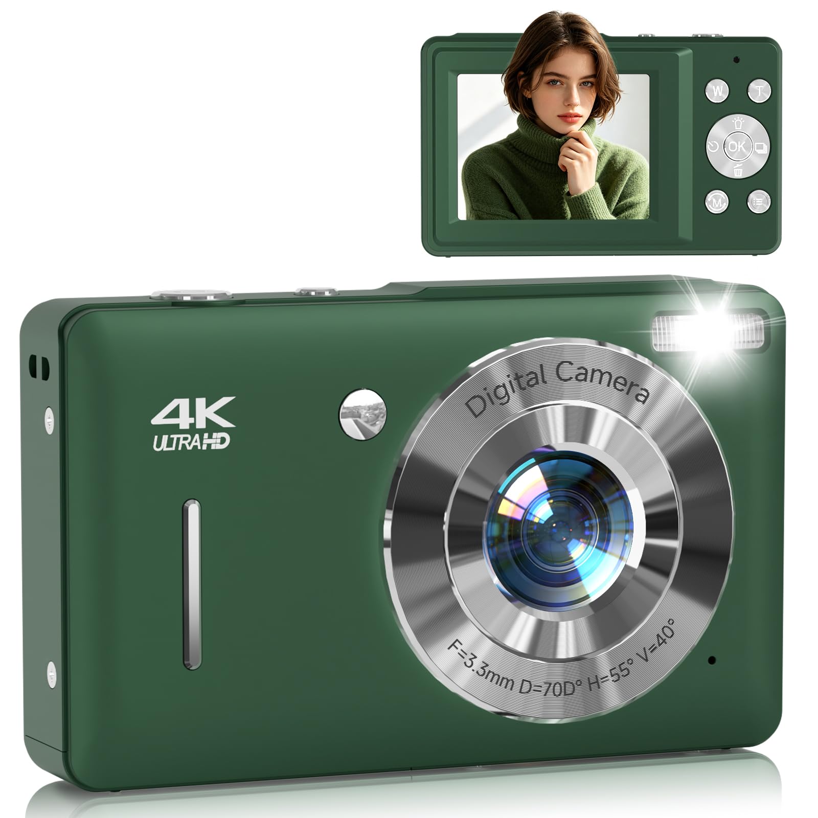 digital camera,1080p small digital camera with anti-shake, 32gb sd card | fhd 44mp digital camera, 16x zoom, anti-shake, face detect, small camera for kids & beginners, 32gb card