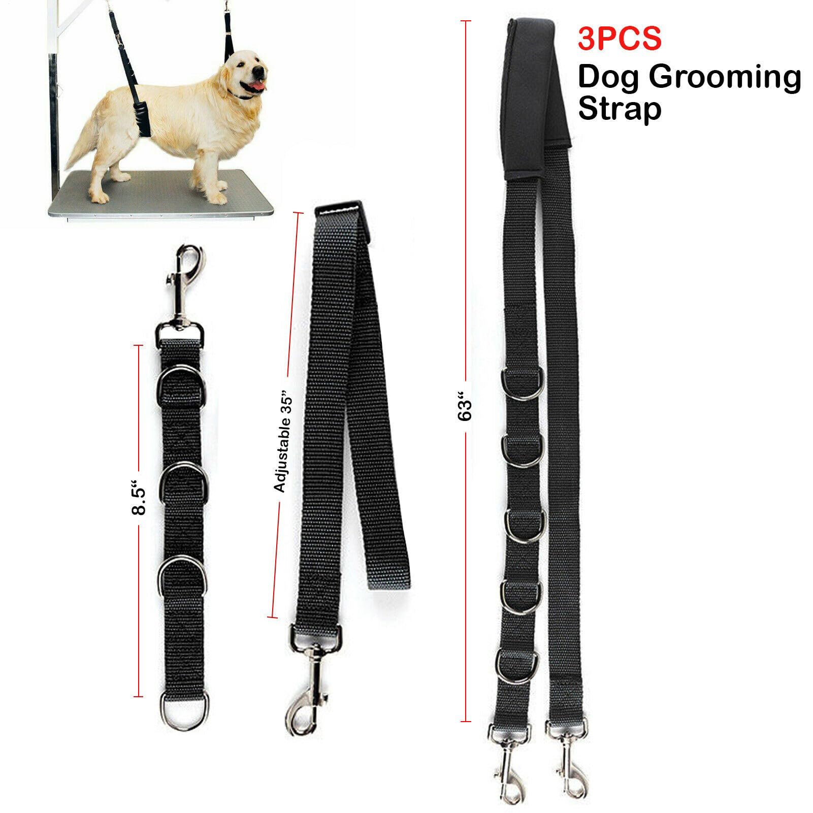 Paquet De 3 Sangles De Table De Toilettage Pour Animaux | Laisse À Boucle D'extension En Nylon | Sangle De Bras De Toilettage Pour Chien Et Chat, Accessoire De Table De Marié Sécurisé Et Réglable Pour