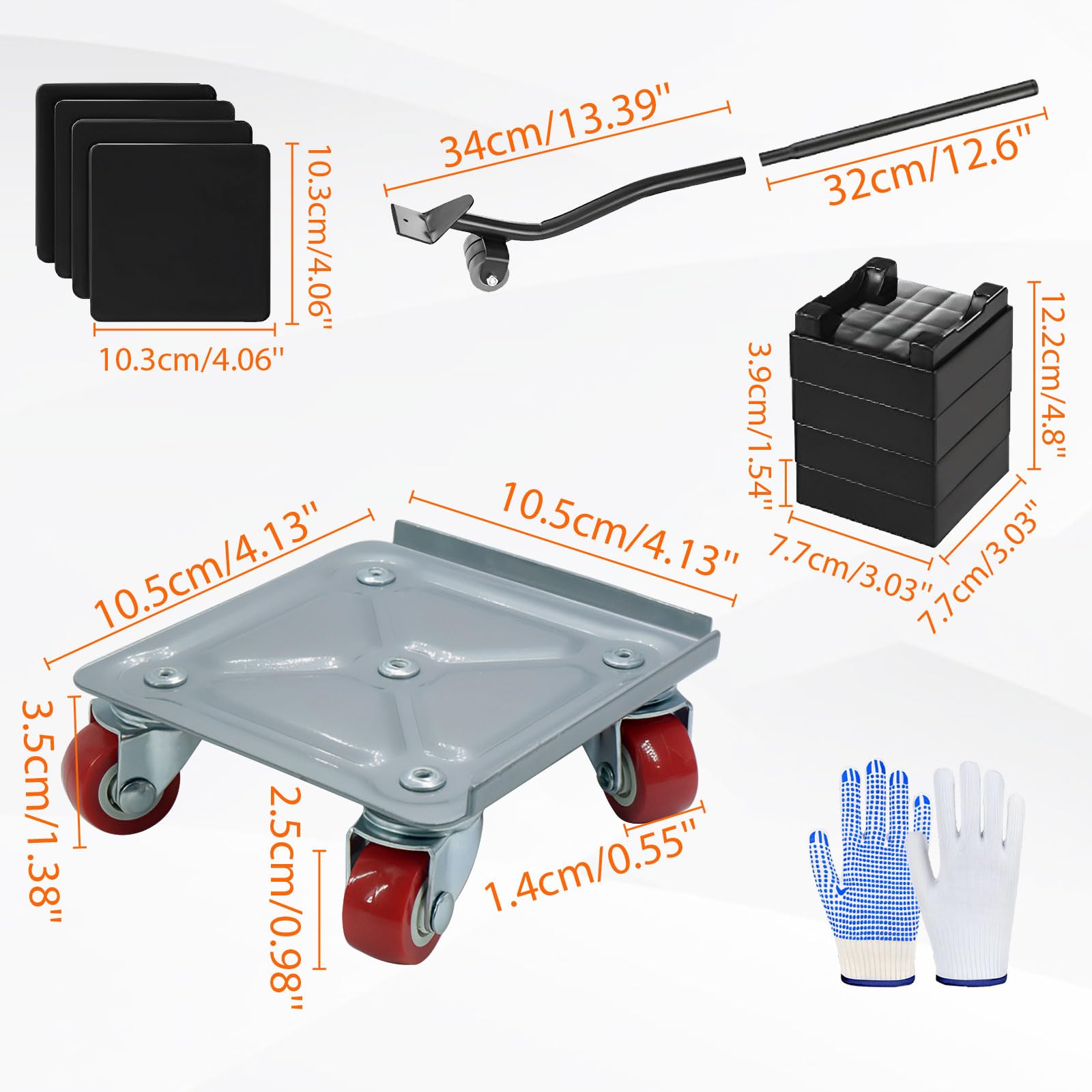 TUAKIMCE Heavy Duty Furniture Movers with 5 Swivel Wheels, 560kg Load Capacity - Image 2