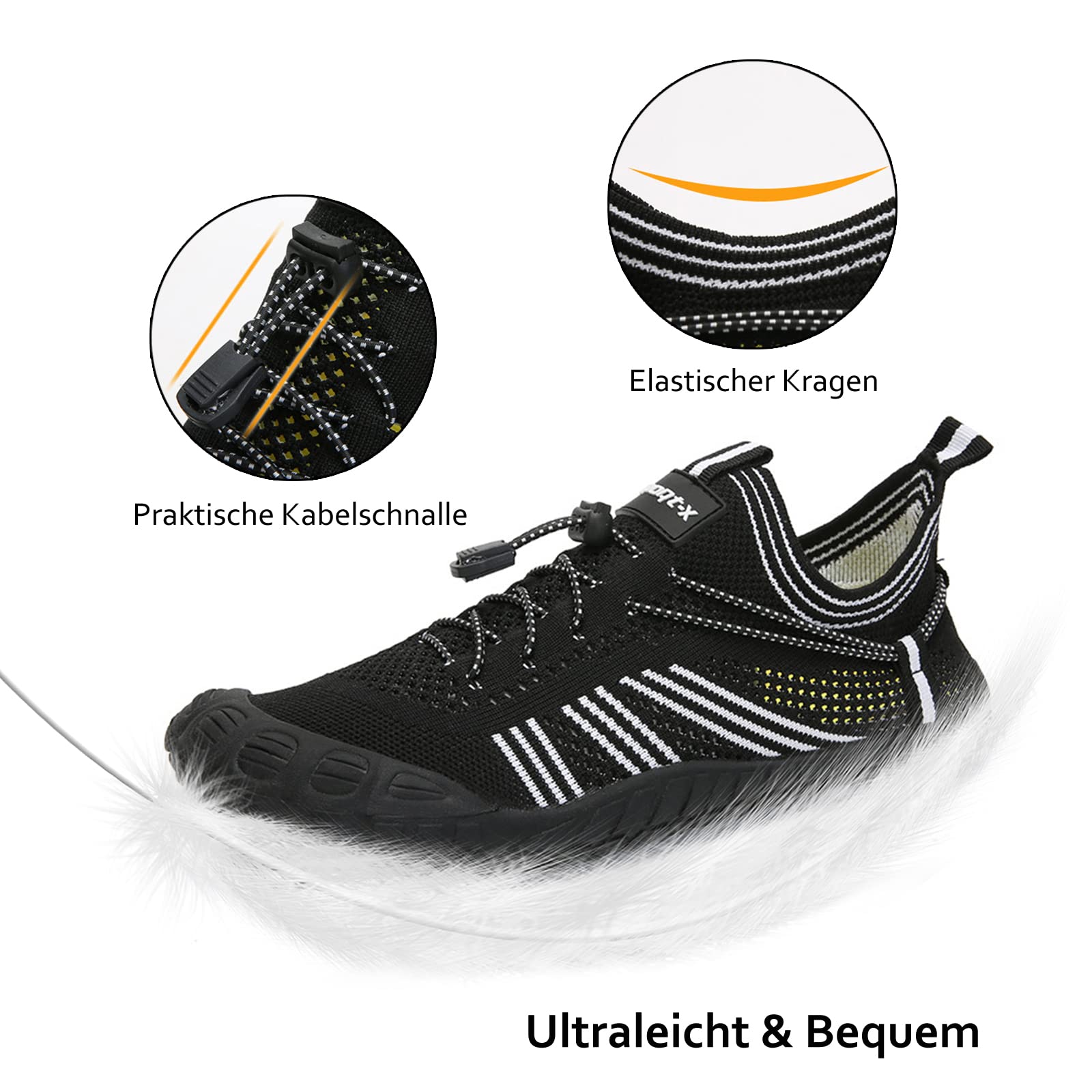 RUYI Zapatos descalzos unisex para mujer y hombre, zapatos de agua, de secado rápido, suaves y ligeros, con suela antideslizante y puntera ancha