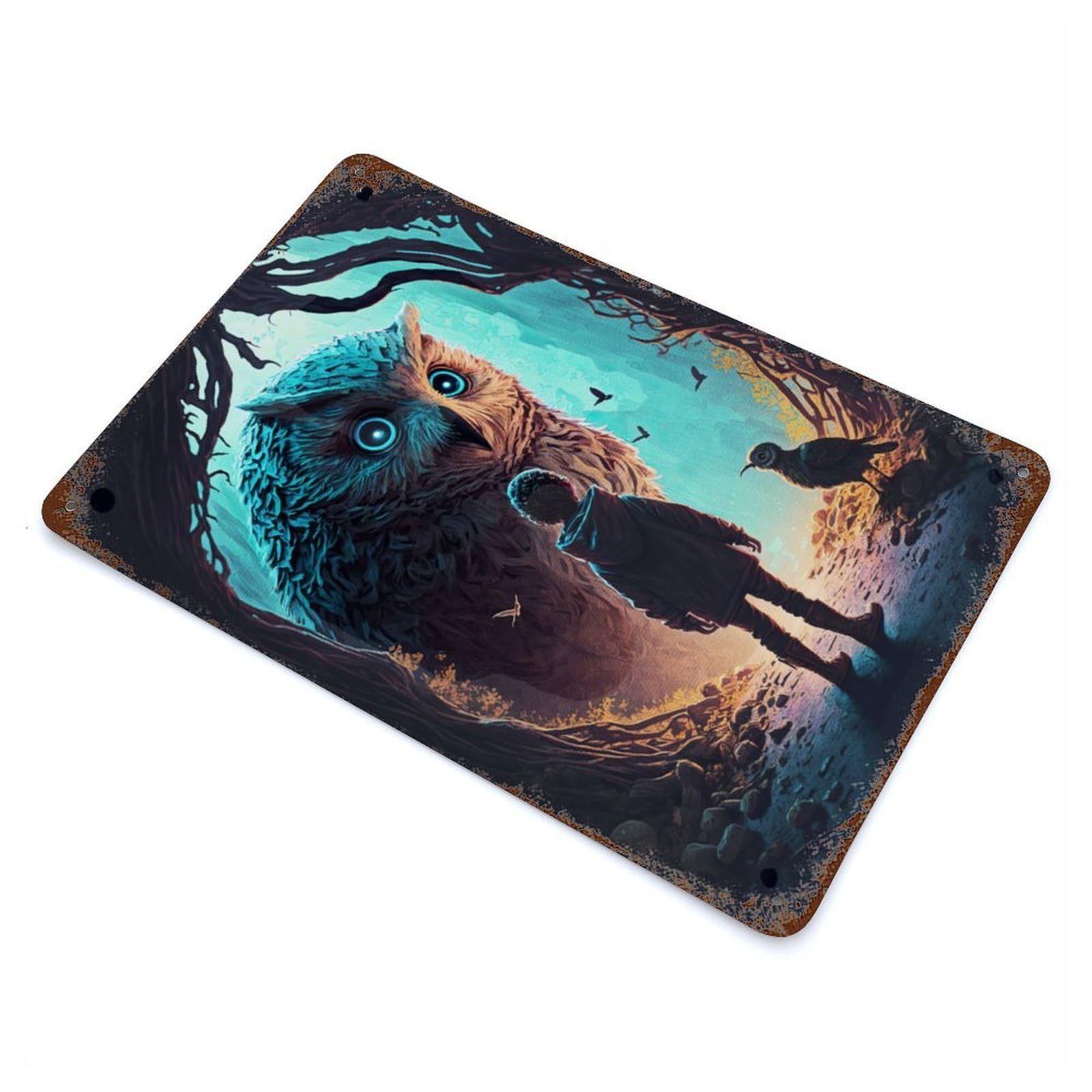 Garage Style Fairy Tales Rustic Tin Plaque 11.8"x7.9", Classic Wall Plaque for Bar And Workshop