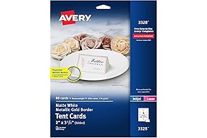 Avery Tent Cards for Parties: Elevate Your Gatherings with Stunning Place Cards