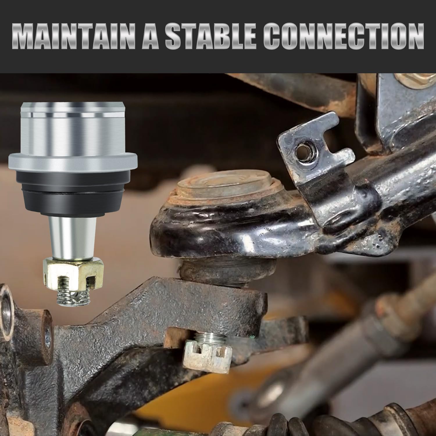 Front Upper & Lower Ball Joints Compatible with Honda Rancher 350 TRX350 (2000-2006), Rancher 420 TRX420 (2007-2022), Foreman 500 TRX500 (2005-2019), Replaces 51375-HP5-601, 51355-HP5-601