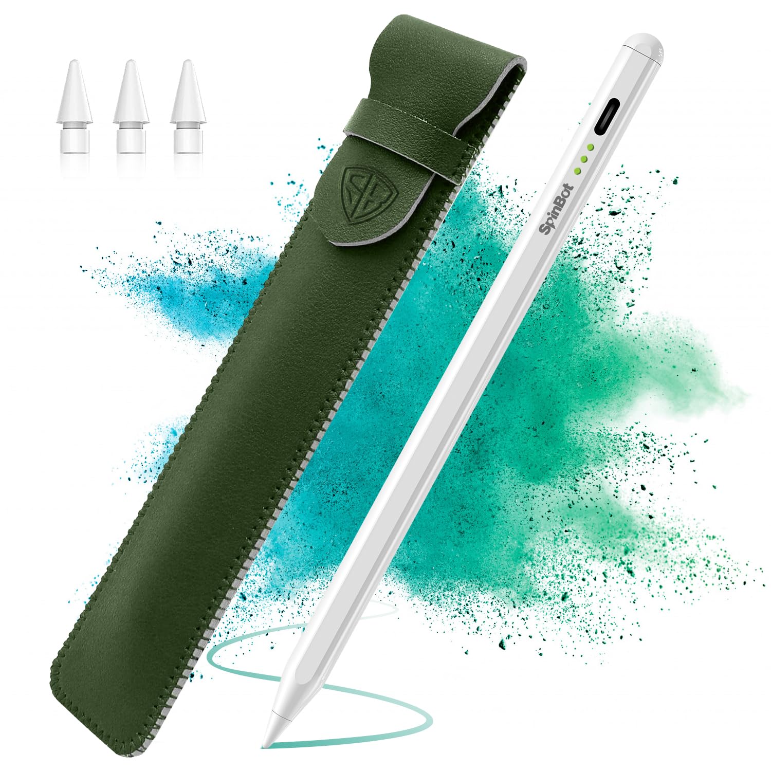 SpinBot 2nd Gen Stylus Pen with Quick Charge | iPad Pencil with Palm Rejection, Tilt Sensor, Precise for Writing/Drawing| for iPad 6/7/ 8/ 9th Gen; iPad 10.2", Pro 11/12.9", Mini 5/6th, Air 3/4th Gen (B0C9M9C9FC) Amazon Price History, Amazon Price Tracker