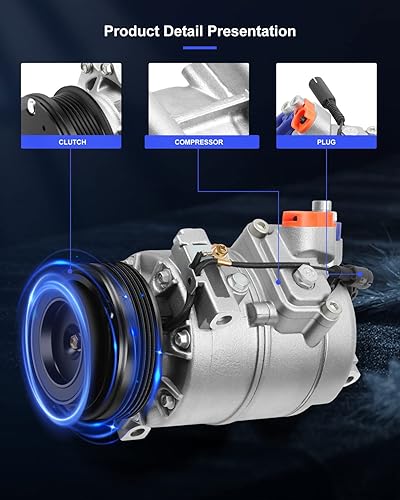 Miniatura 202 de ECCPP Compresor de CA 1997-2003 apto para Mitsubishi Montero Sport 3.0L 1999-2004 para Mitsubishi Montero Sport 3.5L Compresor de aire acondicionado