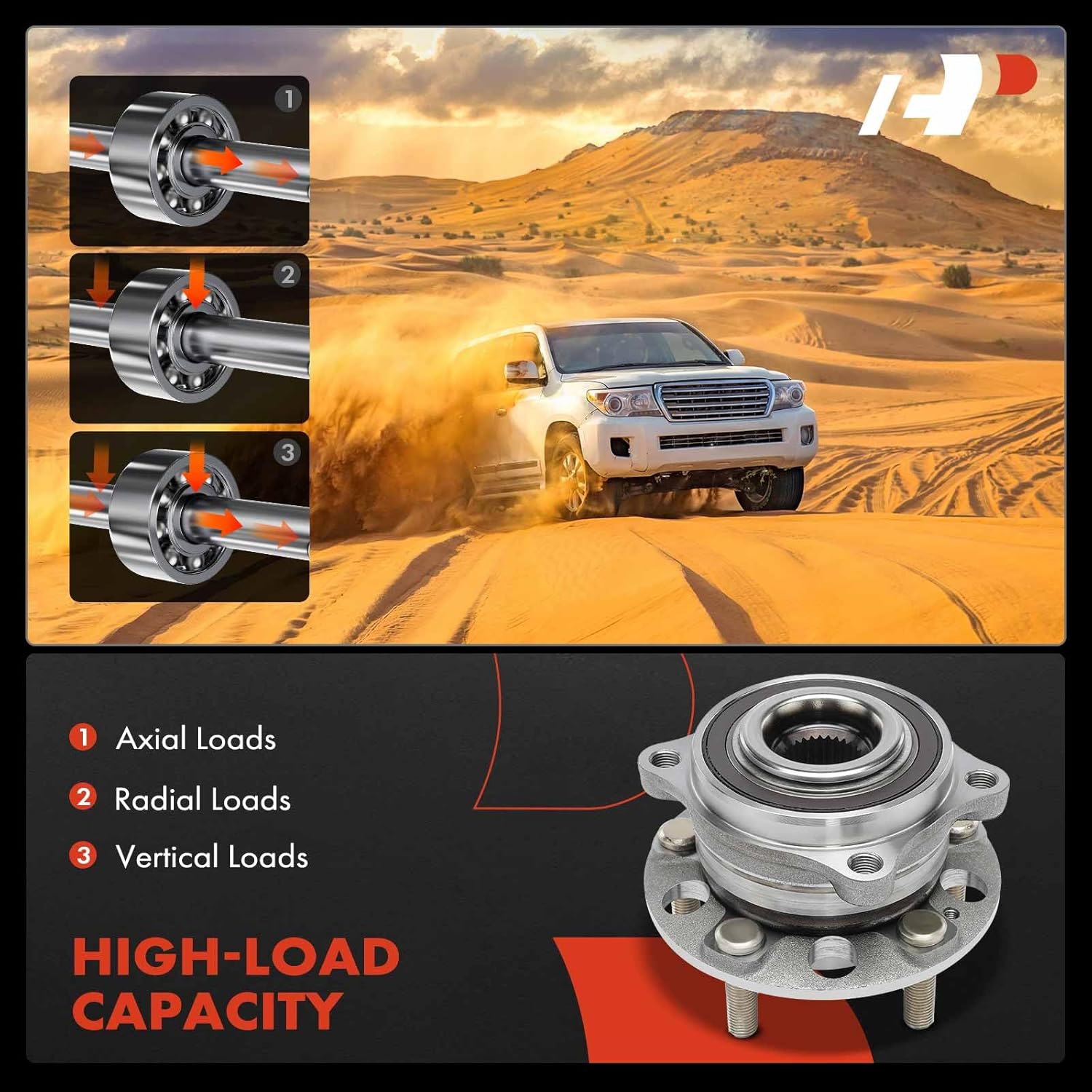 A-Premium 2 x Wheel Bearing and Hub Assembly with 5-Lug Compatible with Kia Sorento 2021-2022, Telluride 2020-2021, Carnival 2022 & Hyundai Santa Fe 2019-2023, Palisade 2020-2023, Santa Cruz 2022-2023