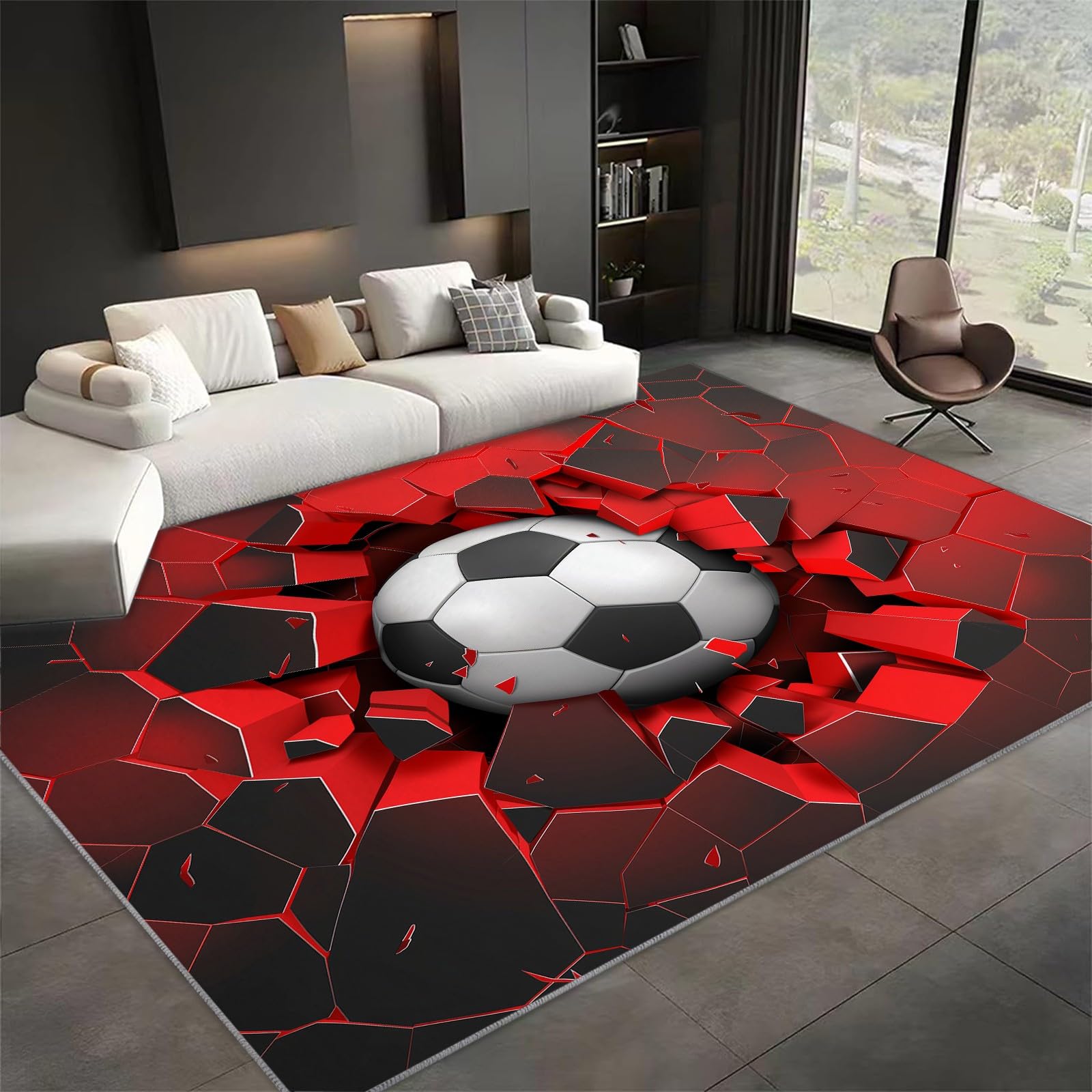 Tapis football rouge antidérapant pour éviter les glissades en cuisine