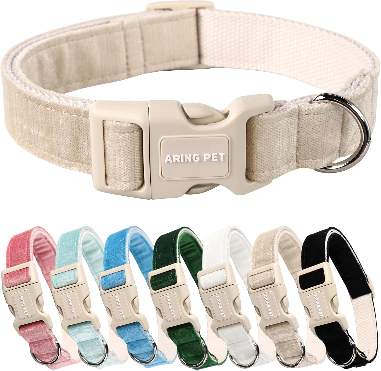 ARING PET Cotton Dog CollarSoft Dog Collar for Small Dogs, Lightweight