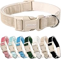 Vista 101 de Aring Pet Collar de algodón, ligero y ajustable, con hebilla de liberación rápida para perros pequeños, medianos y grandes, para cachorros, XS