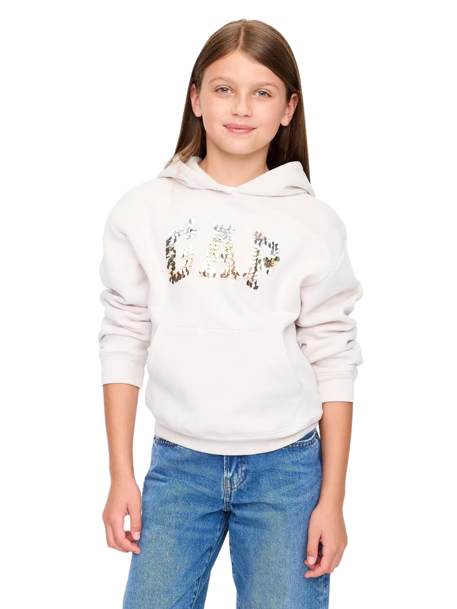 GAP Girls' Logo Fleece Sweatshirt