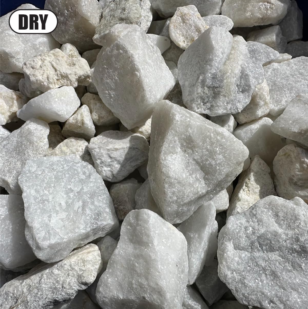 22 Pounds of Big Dolomite Stones 1" to 3" Size, White Rocks Gravel Pebbles for Landscaping, Terrariums Aquariums, Gardens, Pond Water Features, Flower Beds Pots, Decorative Crystal Walkways. 22lbs