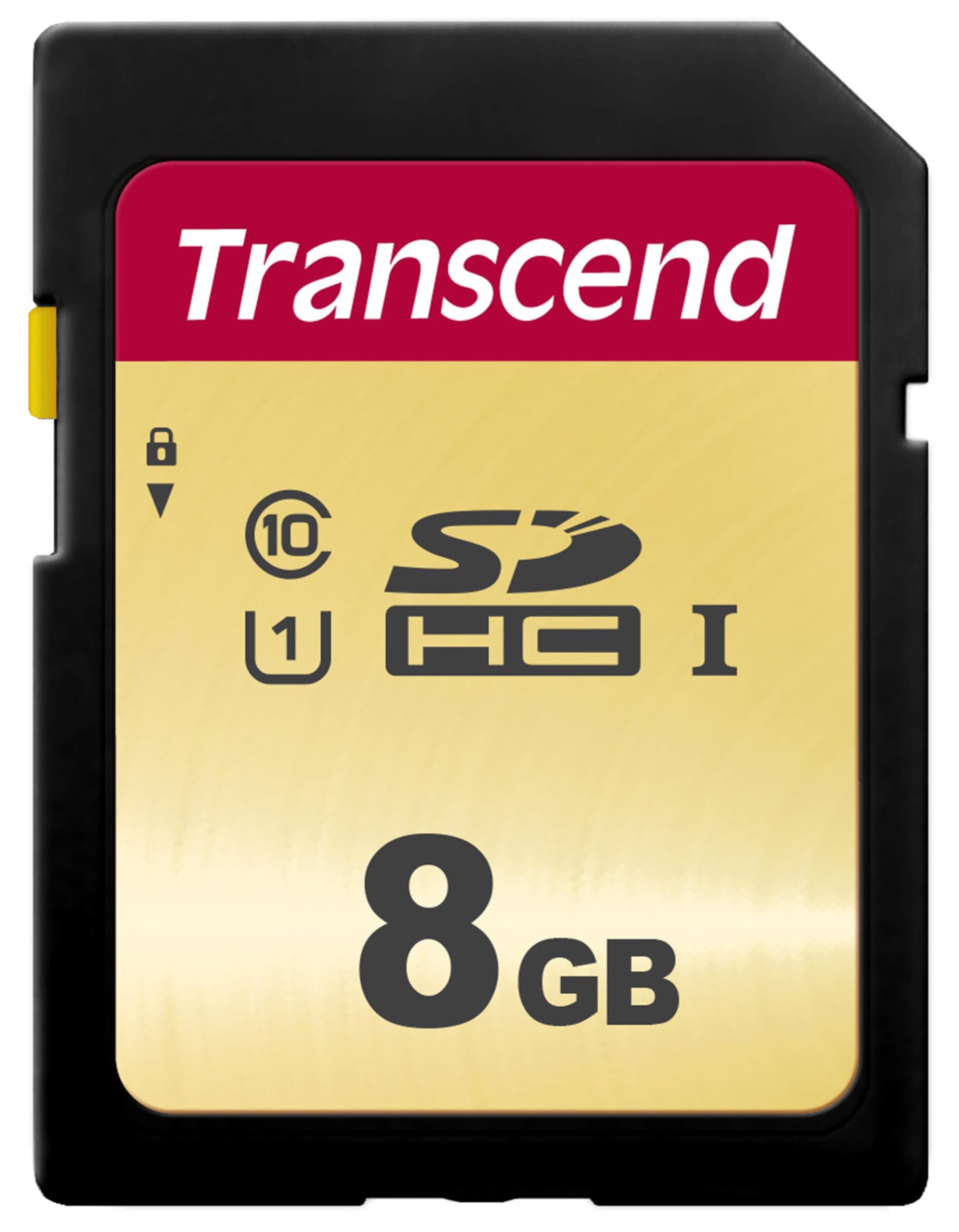 Transcend Scheda di memoria SDXC 500S da 8 GB UHS-I, C10, U3, V30, 4K, Full HD, MLC, fino a 95/50 MB/s (ideale per fotocamere DSLR e videocamere avanzate) - TS8GSDC500S