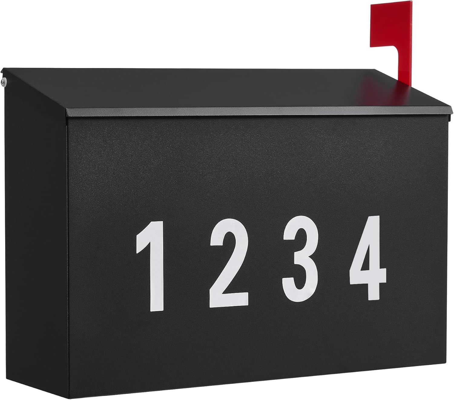 Nunsino WallMounted Mailbox with Flag Kit and 3 Sets of Number