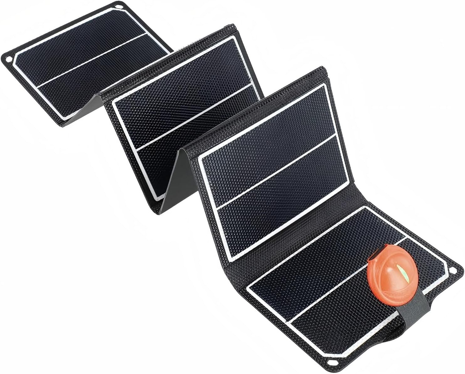 14W Portable Foldable Solar Panel & Solar Charger with Croc-Eye USB-C Output, IP67 Waterproof Compact Solar Charger for Phones, Power Banks, Camping, Hiking, Backpacking