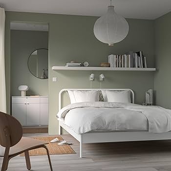 セール再値下げIKEA美品NESTTUN ネストゥンシングルベット NESTTUN bed frame, white/Luröy, 90x200 cm - IKEA