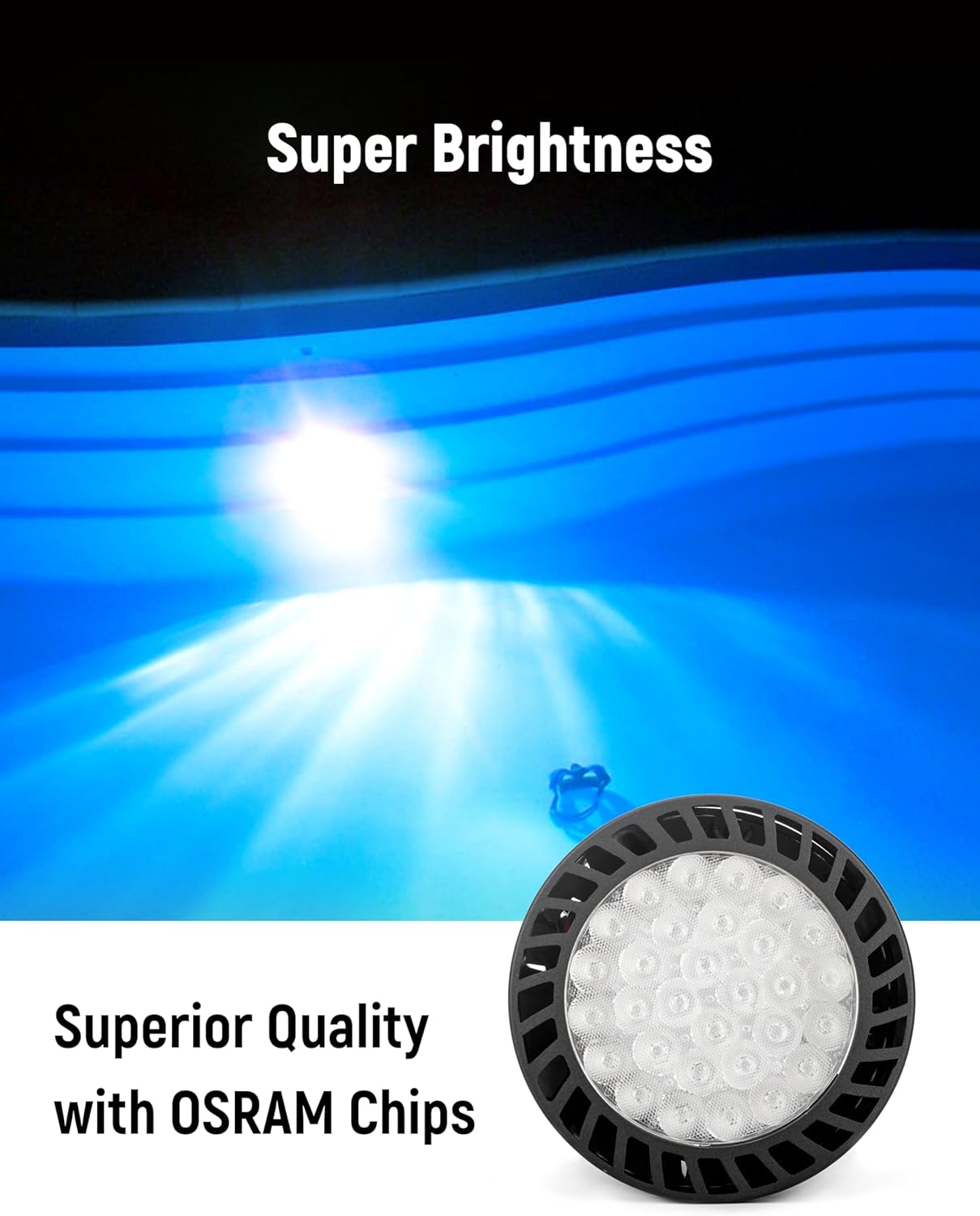 LED Pool Lights for Inground Pool 120V 50W, High Bright White 6000K Swimming Pool Light Bulb Replaces up to 250W-500W Traditional Bulb for Pentair Hayward Pool Light Fixtures (Pool Light 50W)