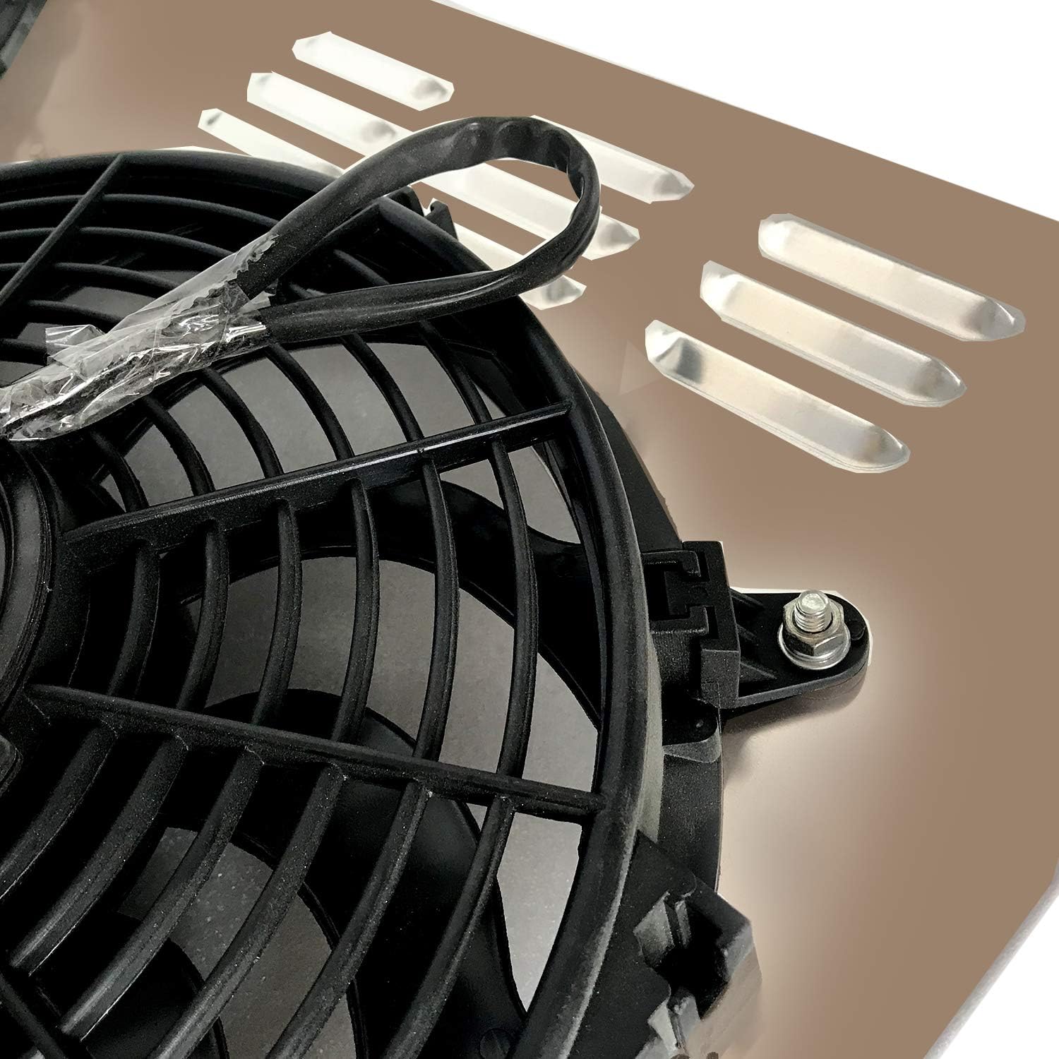 ALLOYWORKS Radiator All Aluminum Fan Shroud For 1969-1972 70 71 Chevy Corvette Small Block 5.7L V8 AT/MT(Radiator Not Included)