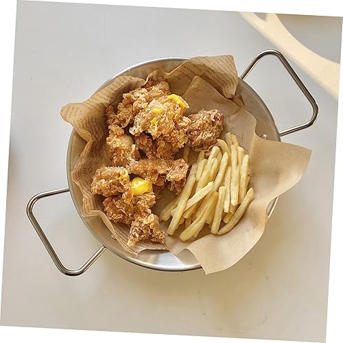 Miniatura 9 de Luxshiny Bandeja frita de acero inoxidable para comida de fiesta de cocina de arroz para niños