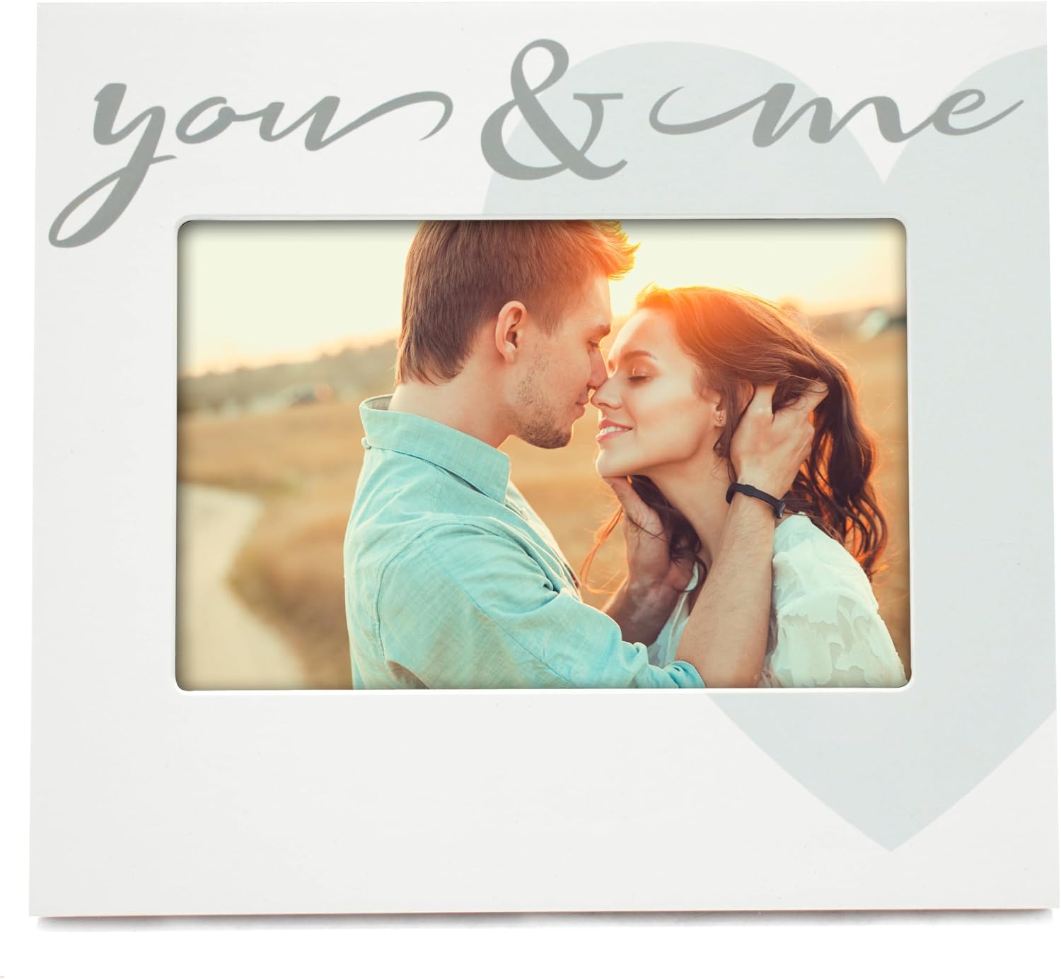 4x6 You & Me Heart Design Picture Frame