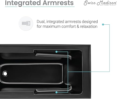 Miniatura 148 de Voltaire - Bañera de 54 x 30 pulgadas para desagüe con delantal BLANCO BRILLO