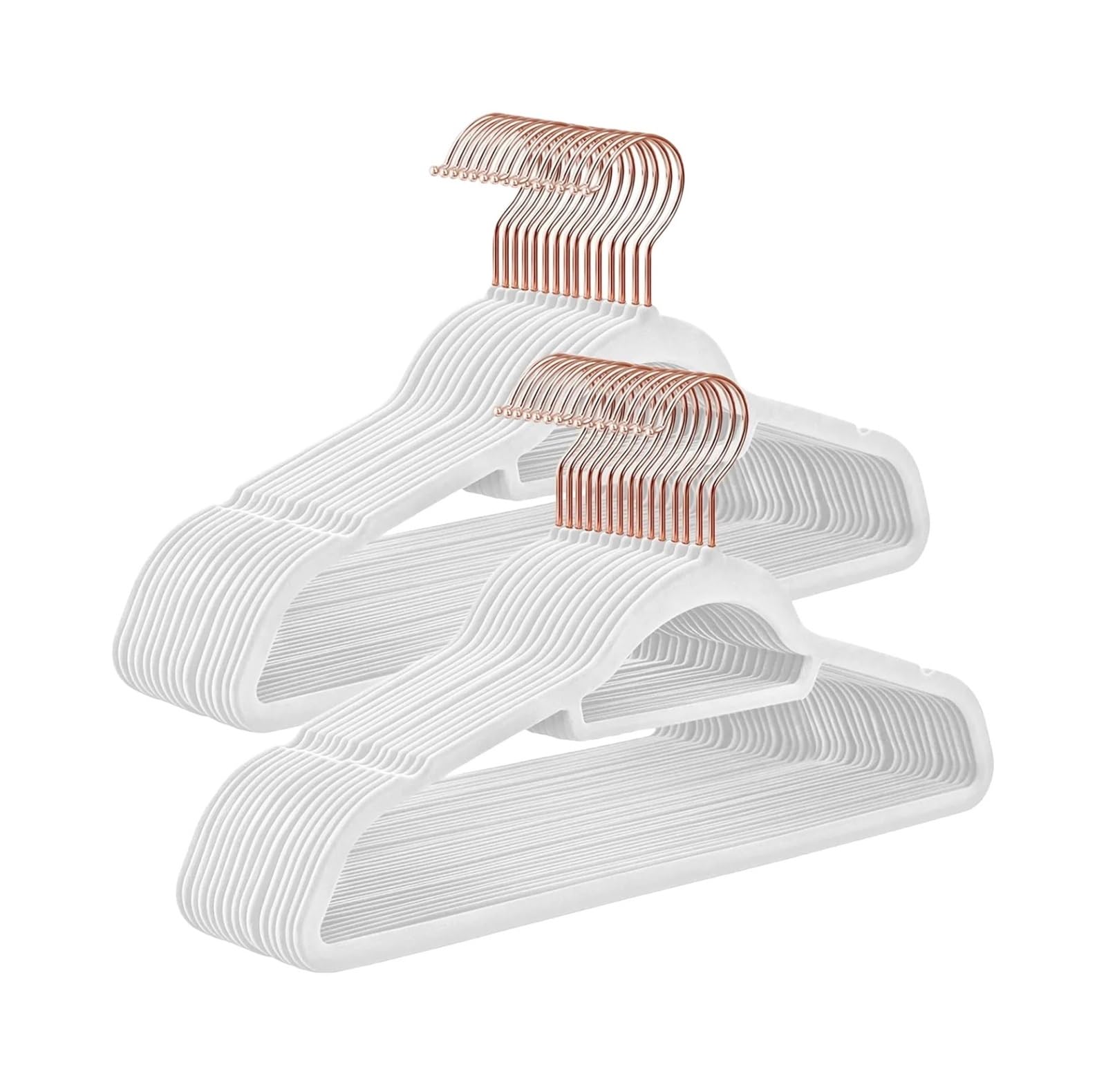 Duexioly White Velvet Hangers 10Pcs Adult 17.1 Inchs Velvet Hangers Space Saving Non Slip Flocked Hanger For Clothes For Storage