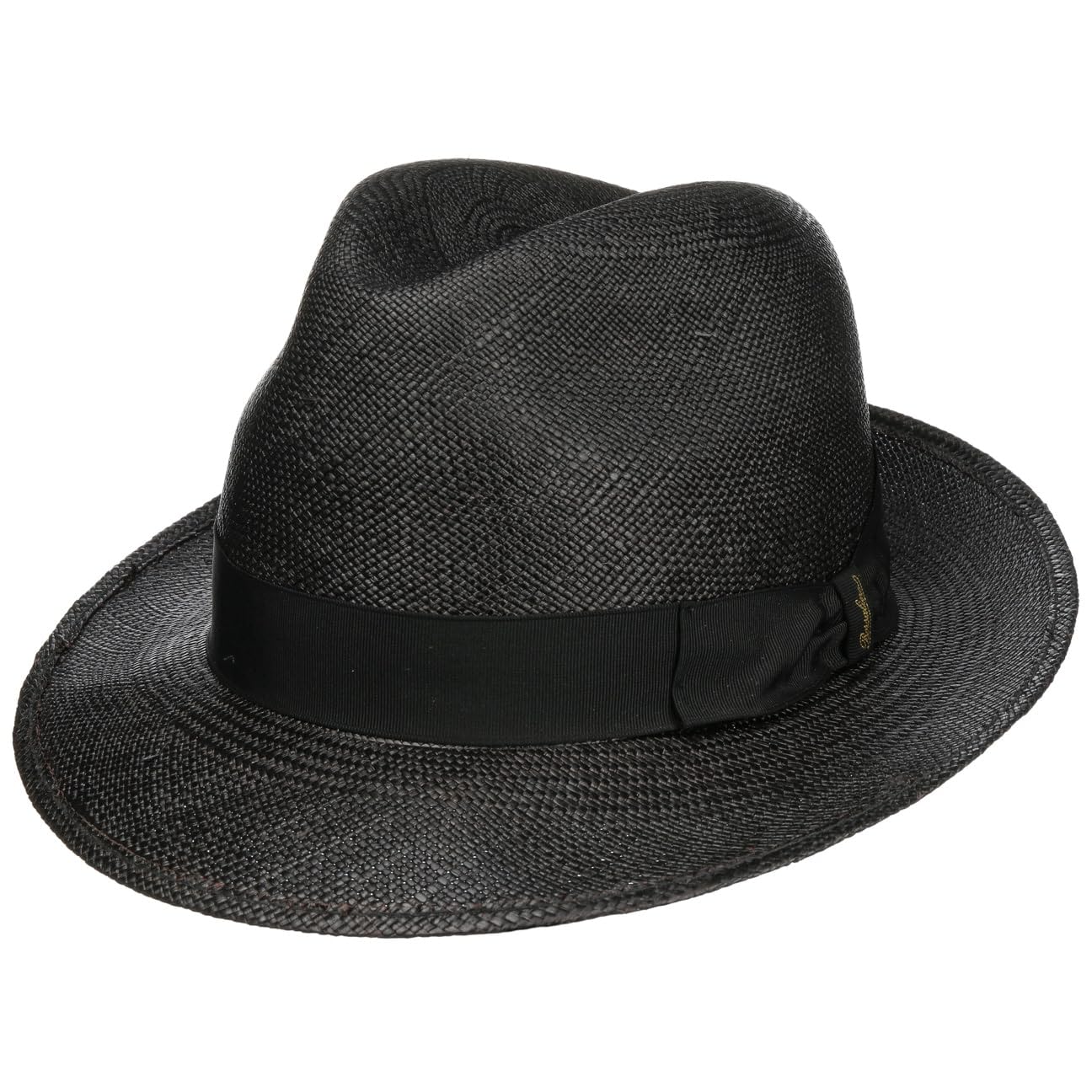 BorsalinoDarolan Panama Hat Women/Men Black 7 1/4
