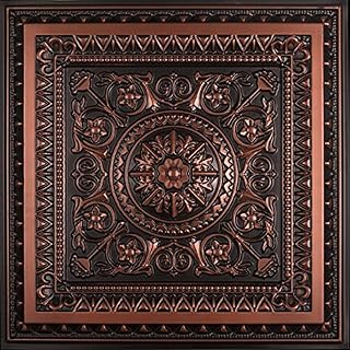 La Scala-Faux Tin Ceiling Tile - Antique Copper 25-Pack