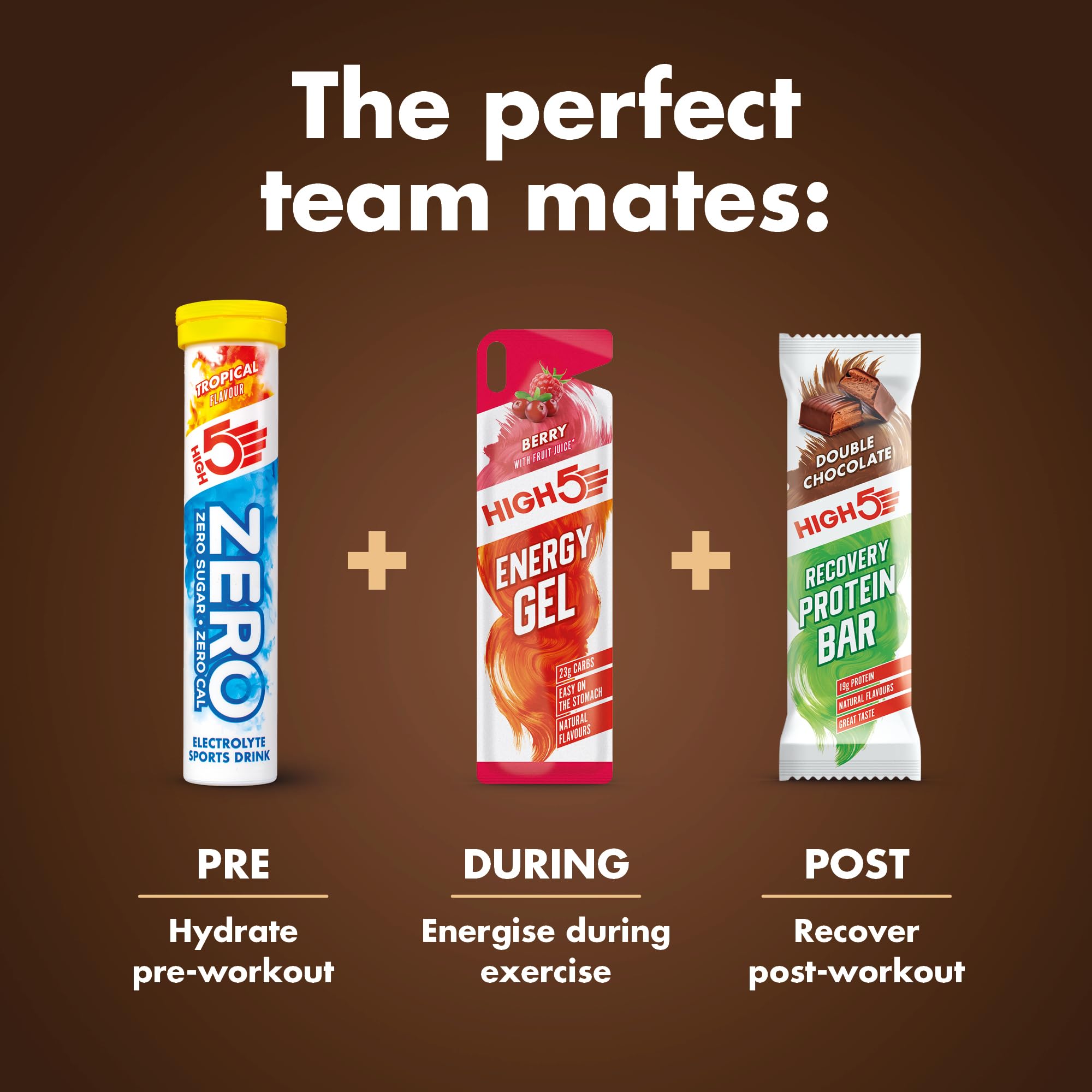 HIGH5 Barres protéinées Recovery – Barres glucides et riches en protéines après l'entraînement avec rapport macro 1:1 – Barres protéinées au chocolat pour la récupération et la réparation musculaires