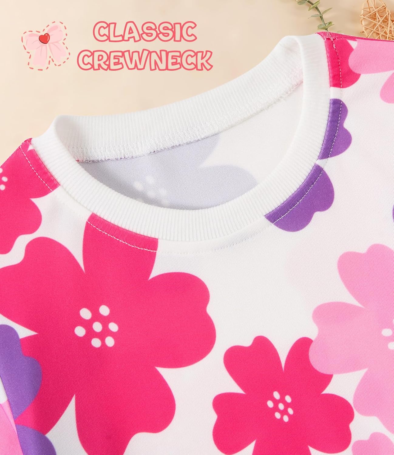 Toddler Baby Girl Clothes Outfits 2 Piece Fall Clothing SetPattern Printed Sweatshirt and Sweatpants 12M-3Y 18 Months White1 image 4 of 5 B0FHPD3ZW4