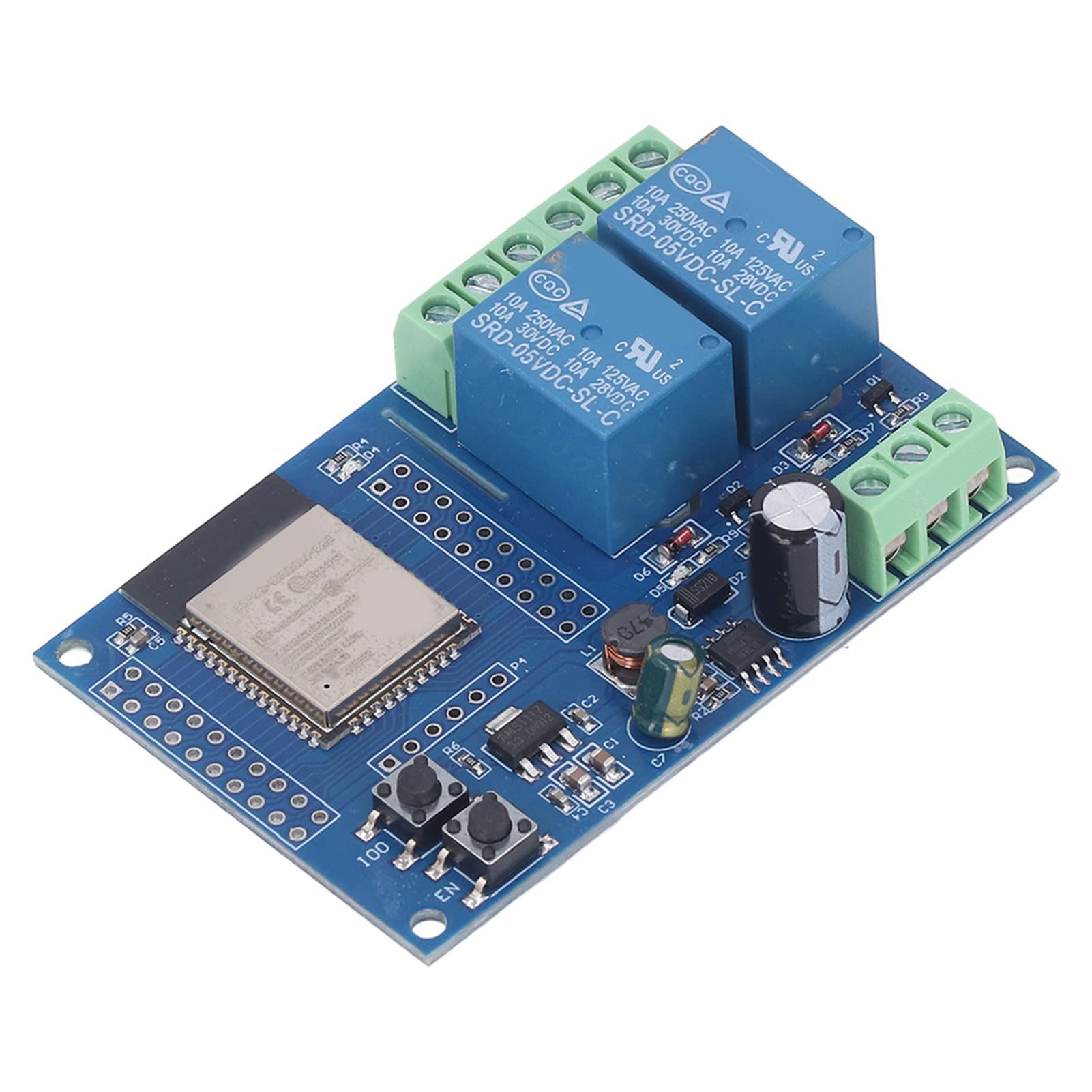 2-kanaals 5V Relaismodule Met 4MB Flash – Programmeerbaar En Geschikt Voor Smart Home En Onderwijs