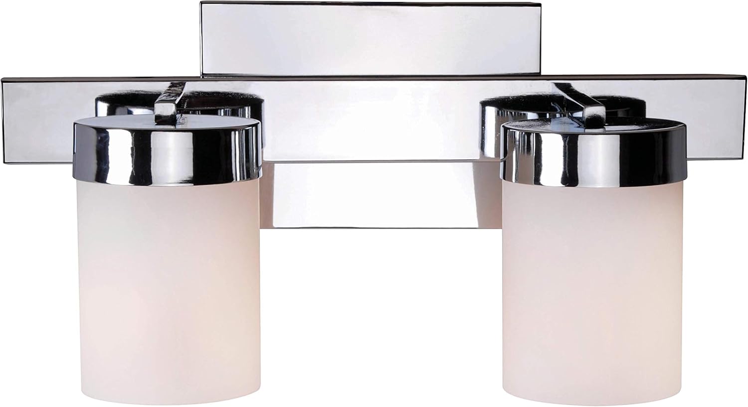 Top Rated Kenroy Home 93222CH Eastlake 2-Light Bathroom Vanity Light Fixture, 6 x 17 x 9 Inch, Chrome Finish