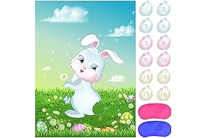 ASTARON Easter Pin The Tail on The Bunny Game