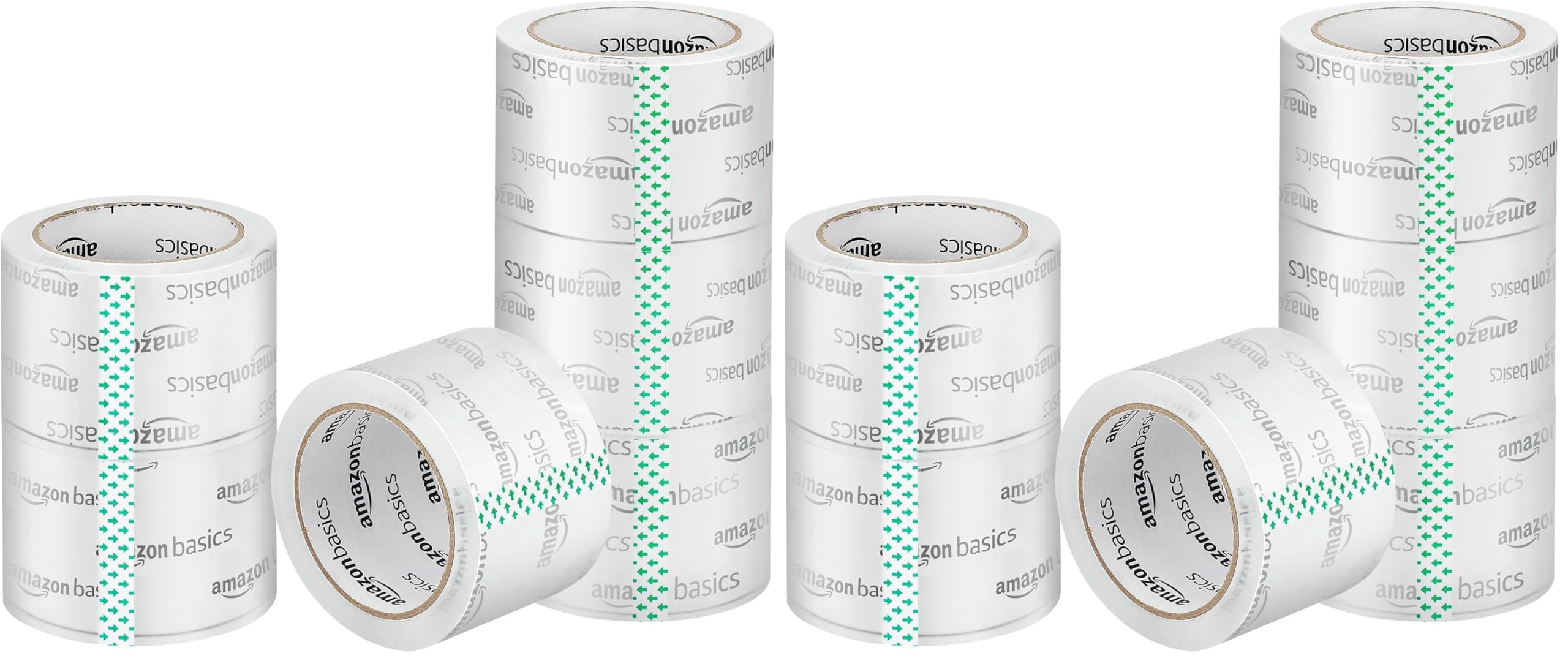 Amazon Basics 2.83 Inch Wide Packing Tape, Fits 3-Inch Dispensers, Crystal Clear, Low Odor, for Moving, Storage, Shipping and Sealing Boxes, 54.6 Yards, 12-Pack