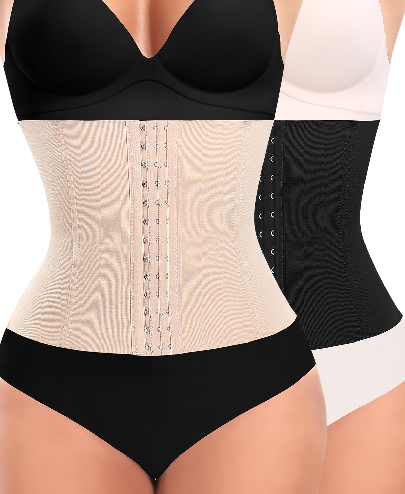 YARRCO Fascia Riduttore Donna Addome Modellatrice Corsetto Riduttore Dimagrante Waist Trainer Vita Fascia Postpartum Cintura Fascia Colombiana Corsetto