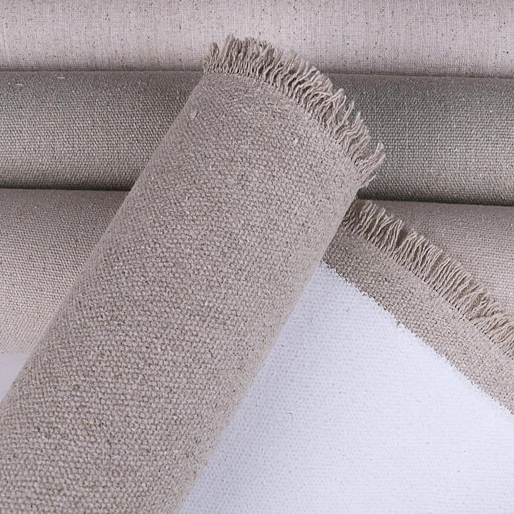 Lienzo sobre rollo de lino de 587 g/m² de lino, 80 cm de ancho, rollo de 3 m