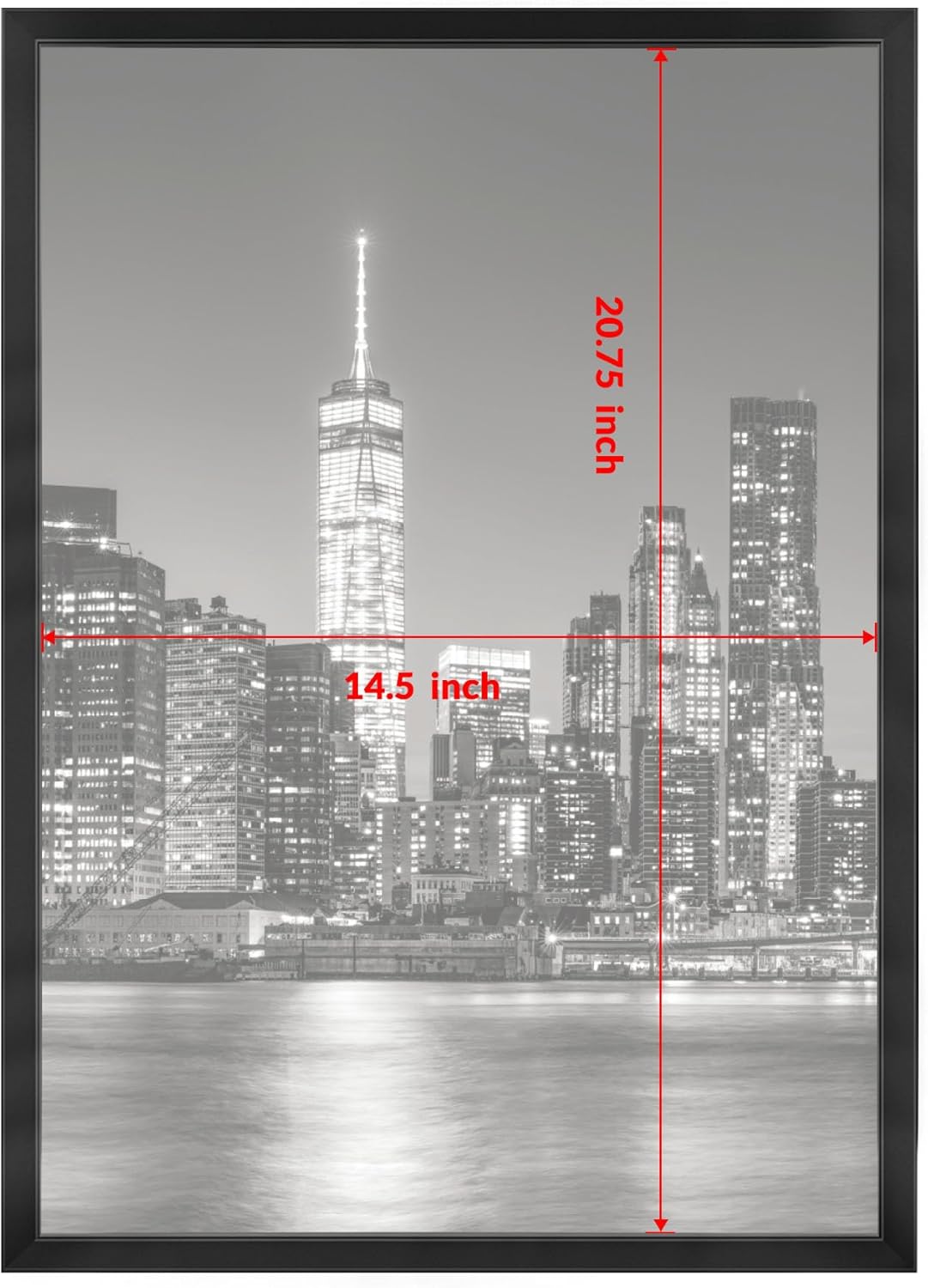 Annecy 15x21.25 Picture Frame Black?1 Pack?, 15 x 21.25 Picture Frame for Wall Decoration, Classic Black Minimalist Style Suitable for Decorating Houses, Offices, Hotels 15x21.25 Black