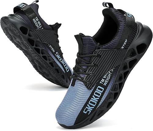 Miniatura 7 de Steel Toe Shoes for Men Puncture Proof Sneakers Men's Non-Slip Composite Toe Safety Shoes Slip On Comfortable Industrial Construction Work Shoes