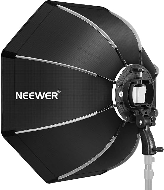 NEEWER 35.4"/90cm Octagonal Softbox Quick Release, with S-Type Bracket Mount, Carrying Bag Compatible with NEEWER TT560 NW561 NW600 NW620 NW700 NW-670 750II and Q3 AD200Pro Flash Strobes, SF-RP36