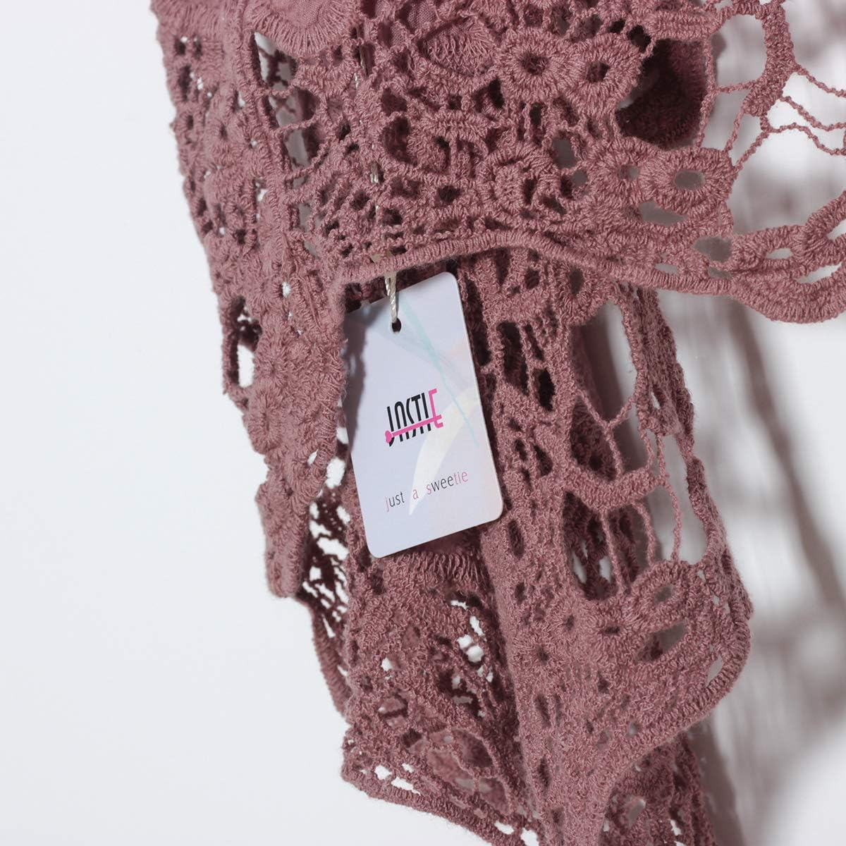 JASTIE Women Open Stitch Cardigan Boho Sleeveless Hippie Summer Hollow Out Solid Crochet Vest - Image 7