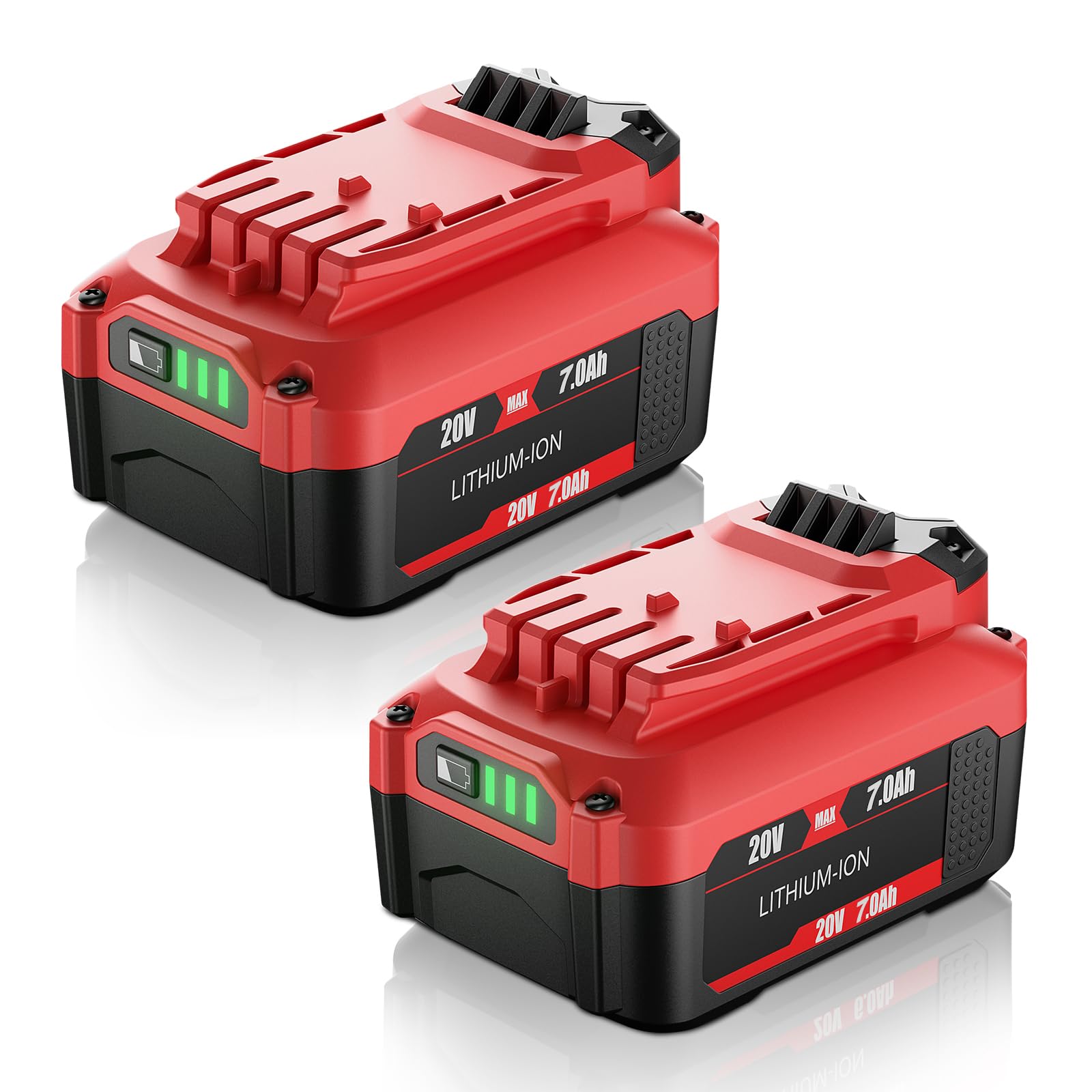 7000mAh 20V Replacement for Craftsman V20 MAX Battery Lithium Ion CMCB205 CMCB204, CMCB204-2,CMCB202,CMCB202-2,CMCB201,CMCE520B,CMCS300B Compatible with 20V Cordless Power Tools ,2Pack,LED Indicator